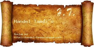Handel Tamás névjegykártya