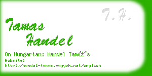 tamas handel business card